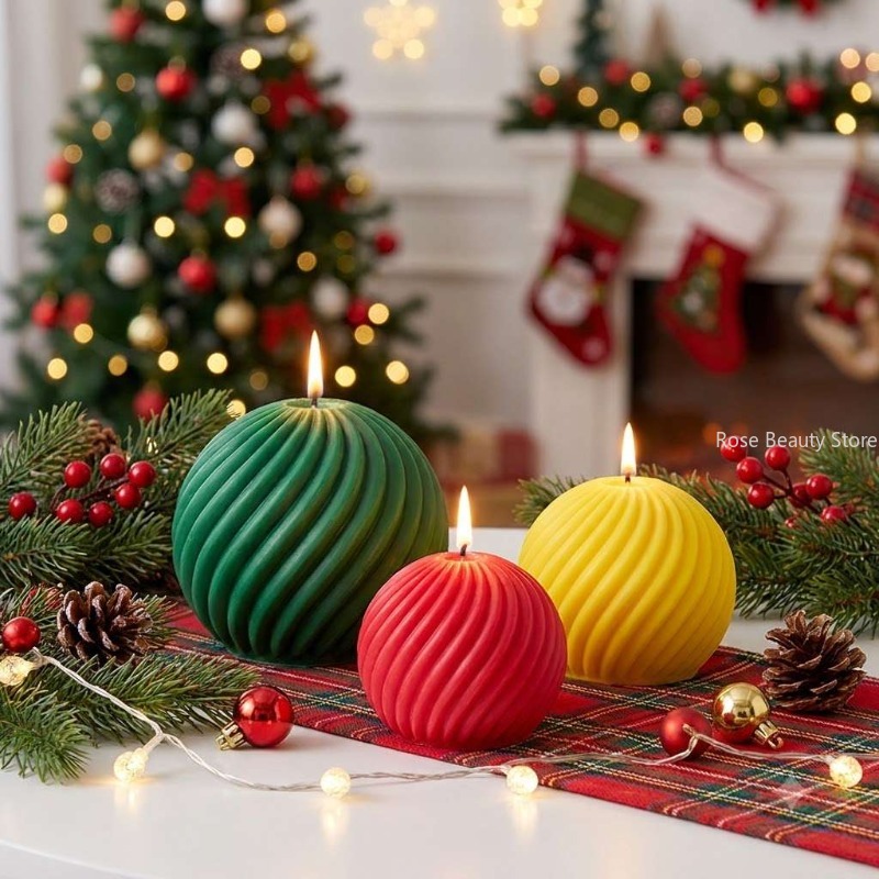 Ice Mold Sphere - 3D Noel Topu Mum Silikon Kalıbı