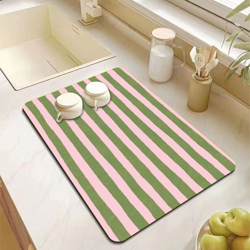 Estetik Pembe Yeşil Çizgili Mu - Bar Mat Rubber incelemesi ve fiyatı